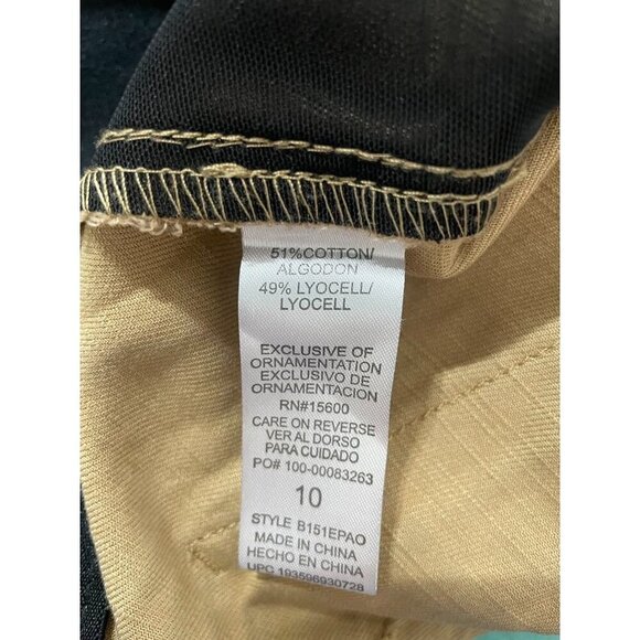 NEW Democracy Size 10 Khaki Beige Pants Wide Leg Ab Solution High Rise - Picture 8 of 9